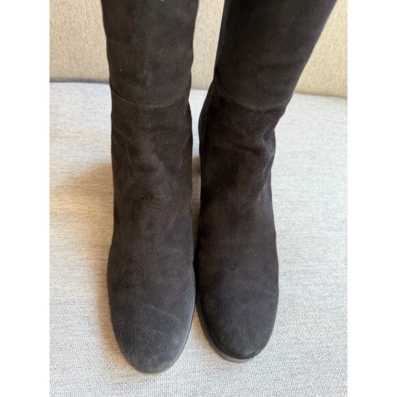 STUART WEITZMAN City Microstretch Suede Over-the-knee Boots Black Sz 10.5 - Picture 7 of 16